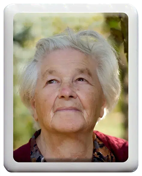 Médaillon funéraire rectangle en céramique, bord blanc, avec photo personnalisée